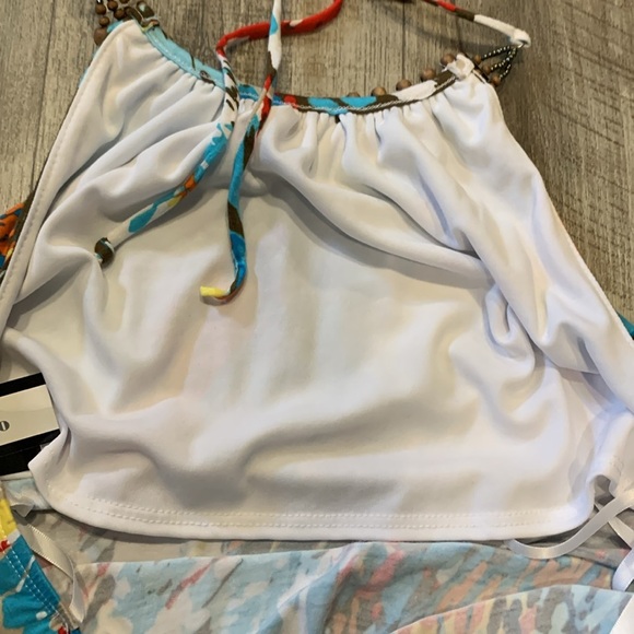 AB Studio NWT Beaded Tie Tank Medium - Picture 8 of 9